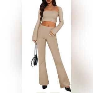 REORIA Tan Horizons Drift Lounge Outfit NWT